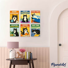 Carica l'immagine nel visualizzatore di Gallery, Mini Set Dipingere con i numeri 15x20cm (6 pezzi) - Momenti Felini
