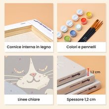 Carica l'immagine nel visualizzatore di Gallery, Mini Set Dipingere con i numeri 15x20cm (6 pezzi) - Momenti Felini