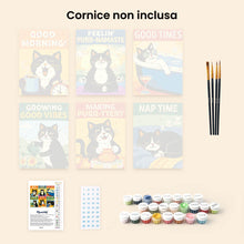 Carica l'immagine nel visualizzatore di Gallery, Mini Set Dipingere con i numeri 15x20cm (6 pezzi) - Momenti Felini