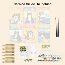 Carica l'immagine nel visualizzatore di Gallery, Mini Set Dipingere con i numeri 15x20cm (6 pezzi) - Momenti Felini