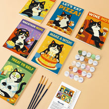 Carica l'immagine nel visualizzatore di Gallery, Mini Set Dipingere con i numeri 15x20cm (6 pezzi) - Party Time Micio