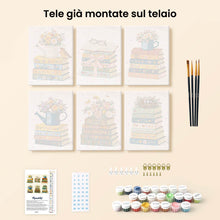 Carica l'immagine nel visualizzatore di Gallery, Mini Set Dipingere con i numeri 15x20cm (6 pezzi) - Petali e Pagine