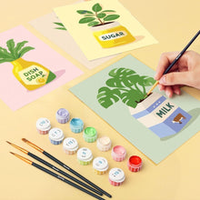 Carica l'immagine nel visualizzatore di Gallery, Mini Set Dipingere con i numeri 15x20cm (6 pezzi) - Giardino in Cucina