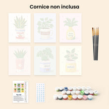 Carica l'immagine nel visualizzatore di Gallery, Mini Set Dipingere con i numeri 15x20cm (6 pezzi) - Giardino in Cucina