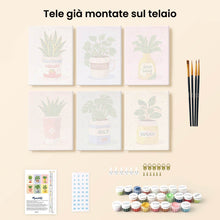 Carica l'immagine nel visualizzatore di Gallery, Mini Set Dipingere con i numeri 15x20cm (6 pezzi) - Giardino in Cucina