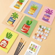 Carica l'immagine nel visualizzatore di Gallery, Mini Set Dipingere con i numeri 15x20cm (6 pezzi) - Giardino in Barattolo