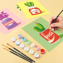 Carica l'immagine nel visualizzatore di Gallery, Mini Set Dipingere con i numeri 15x20cm (6 pezzi) - Giardino in Barattolo