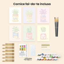 Carica l'immagine nel visualizzatore di Gallery, Mini Set Dipingere con i numeri 15x20cm (6 pezzi) - Giardino in Barattolo
