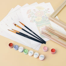 Carica l'immagine nel visualizzatore di Gallery, Mini Set Dipingere con i numeri 15x20cm (6 pezzi) - Bottiglie Fiorite