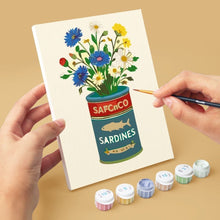 Carica l'immagine nel visualizzatore di Gallery, Mini Set Dipingere con i numeri 15x20cm (6 pezzi) - Bottiglie Fiorite