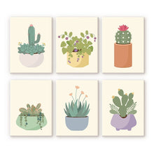 Carica l'immagine nel visualizzatore di Gallery, Mini Set Dipingere con i numeri 15x20cm (6 pezzi) - Vasi di Succulente 1 Figured'Art