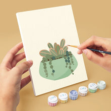 Carica l'immagine nel visualizzatore di Gallery, Mini Set Dipingere con i numeri 15x20cm (6 pezzi) - Vasi di Succulente 1