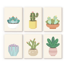Carica l'immagine nel visualizzatore di Gallery, Mini Set Dipingere con i numeri 15x20cm (6 pezzi) - Vasi di Succulente 2 Figured'Art