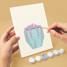 Carica l'immagine nel visualizzatore di Gallery, Mini Set Dipingere con i numeri 15x20cm (6 pezzi) - Vasi di Succulente 2