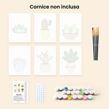 Carica l'immagine nel visualizzatore di Gallery, Mini Set Dipingere con i numeri 15x20cm (6 pezzi) - Vasi di Succulente 2