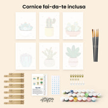 Carica l'immagine nel visualizzatore di Gallery, Mini Set Dipingere con i numeri 15x20cm (6 pezzi) - Vasi di Succulente 2