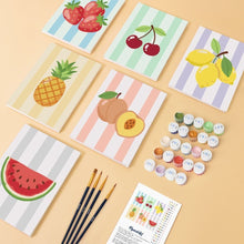 Carica l'immagine nel visualizzatore di Gallery, Mini Set Dipingere con i numeri 15x20cm (6 pezzi) - Frutti Estivi