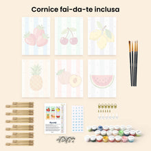 Carica l'immagine nel visualizzatore di Gallery, Mini Set Dipingere con i numeri 15x20cm (6 pezzi) - Frutti Estivi
