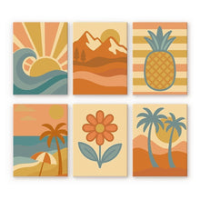 Carica l'immagine nel visualizzatore di Gallery, Mini Set Dipingere con i numeri 15x20cm (6 pezzi) - Vibes Estive Retrò Figured'Art