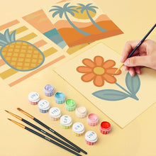 Carica l'immagine nel visualizzatore di Gallery, Mini Set Dipingere con i numeri 15x20cm (6 pezzi) - Vibes Estive Retrò