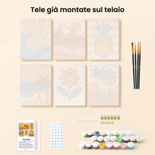 Carica l'immagine nel visualizzatore di Gallery, Mini Set Dipingere con i numeri 15x20cm (6 pezzi) - Vibes Estive Retrò