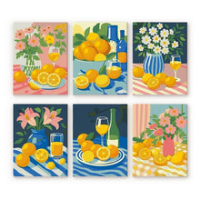 Carica l'immagine nel visualizzatore di Gallery, Mini Set Dipingere con i numeri 15x20cm (6 pezzi) - Bouquet di Limoni Figured'Art