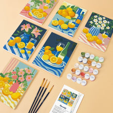 Carica l'immagine nel visualizzatore di Gallery, Mini Set Dipingere con i numeri 15x20cm (6 pezzi) - Bouquet di Limoni