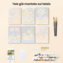 Carica l'immagine nel visualizzatore di Gallery, Mini Set Dipingere con i numeri 15x20cm (6 pezzi) - Bouquet di Limoni