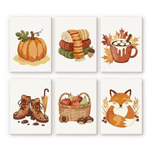 Carica l'immagine nel visualizzatore di Gallery, Mini Set Dipingere con i numeri 15x20cm (6 pezzi) - Hygge d’Autunno Figured'Art