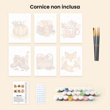 Carica l'immagine nel visualizzatore di Gallery, Mini Set Dipingere con i numeri 15x20cm (6 pezzi) - Hygge d’Autunno