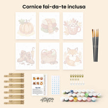Carica l'immagine nel visualizzatore di Gallery, Mini Set Dipingere con i numeri 15x20cm (6 pezzi) - Hygge d’Autunno