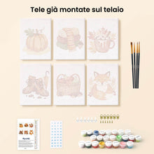 Carica l'immagine nel visualizzatore di Gallery, Mini Set Dipingere con i numeri 15x20cm (6 pezzi) - Hygge d’Autunno