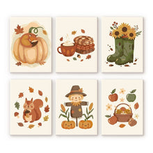 Carica l'immagine nel visualizzatore di Gallery, Mini Set Dipingere con i numeri 15x20cm (6 pezzi) - Raccolto d’Autunno Figured'Art