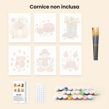 Carica l'immagine nel visualizzatore di Gallery, Mini Set Dipingere con i numeri 15x20cm (6 pezzi) - Raccolto d’Autunno