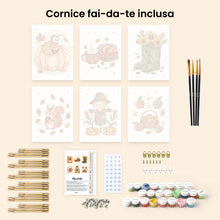 Carica l'immagine nel visualizzatore di Gallery, Mini Set Dipingere con i numeri 15x20cm (6 pezzi) - Raccolto d’Autunno
