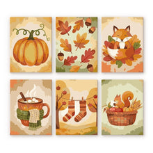Carica l'immagine nel visualizzatore di Gallery, Mini Set Dipingere con i numeri 15x20cm (6 pezzi) - Autunno nel Bosco Figured'Art