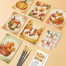 Carica l'immagine nel visualizzatore di Gallery, Mini Set Dipingere con i numeri 15x20cm (6 pezzi) - Autunno nel Bosco