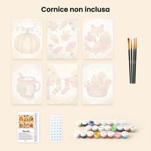 Carica l'immagine nel visualizzatore di Gallery, Mini Set Dipingere con i numeri 15x20cm (6 pezzi) - Autunno nel Bosco