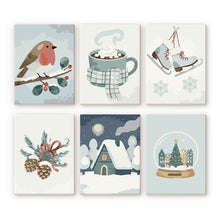Carica l'immagine nel visualizzatore di Gallery, Mini Set Dipingere con i numeri 15x20cm (6 pezzi) - Hygge d’Inverno Figured'Art