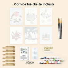 Carica l'immagine nel visualizzatore di Gallery, Mini Set Dipingere con i numeri 15x20cm (6 pezzi) - Hygge d’Inverno