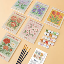 Carica l'immagine nel visualizzatore di Gallery, Mini Set Dipingere con i numeri 15x20cm (6 pezzi) - Mercato dei Fiori 2