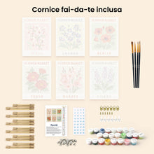 Carica l'immagine nel visualizzatore di Gallery, Mini Set Dipingere con i numeri 15x20cm (6 pezzi) - Mercato dei Fiori 2