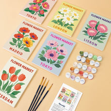 Carica l'immagine nel visualizzatore di Gallery, Mini Set Dipingere con i numeri 15x20cm (6 pezzi) - Mercato dei Fiori 3