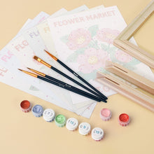 Carica l'immagine nel visualizzatore di Gallery, Mini Set Dipingere con i numeri 15x20cm (6 pezzi) - Mercato dei Fiori 3