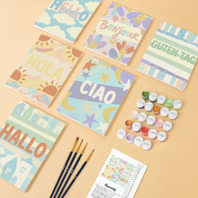 Carica l'immagine nel visualizzatore di Gallery, Mini Set Dipingere con i numeri 15x20cm (6 pezzi) - Ciao Mondo 1