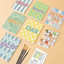 Carica l'immagine nel visualizzatore di Gallery, Mini Set Dipingere con i numeri 15x20cm (6 pezzi) - Ciao Mondo 2