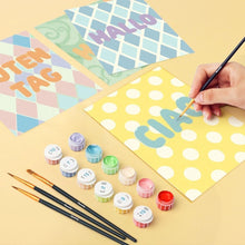 Carica l'immagine nel visualizzatore di Gallery, Mini Set Dipingere con i numeri 15x20cm (6 pezzi) - Ciao Mondo 2