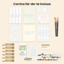 Carica l'immagine nel visualizzatore di Gallery, Mini Set Dipingere con i numeri 15x20cm (6 pezzi) - Ciao Mondo 2
