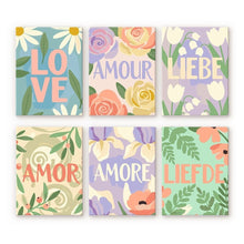 Carica l'immagine nel visualizzatore di Gallery, Mini Set Dipingere con i numeri 15x20cm (6 pezzi) - Amore Floreale 1 Figured'Art