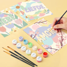Carica l'immagine nel visualizzatore di Gallery, Mini Set Dipingere con i numeri 15x20cm (6 pezzi) - Amore Floreale 2